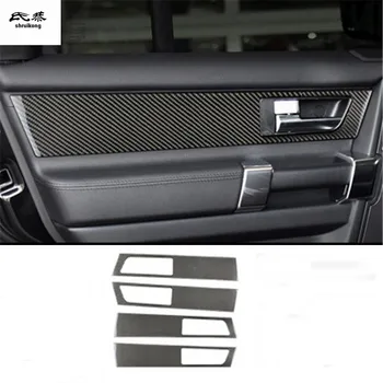 4 бр./лот Епоксидни лепила от настоящето въглеродни влакна, вътрешна врата копчето за ръкостискане, декоративна капачка за 2010-2016 Land Rover Discovery 4
