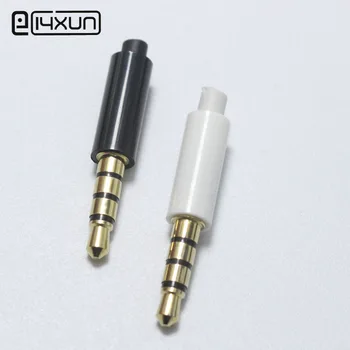 2 елемента 3,5 мм 4-щифта стерео plug Позлатени ремонтни свещи за слушалки с хвостовым жак слушалки за телефон Ipad MP4, MP5