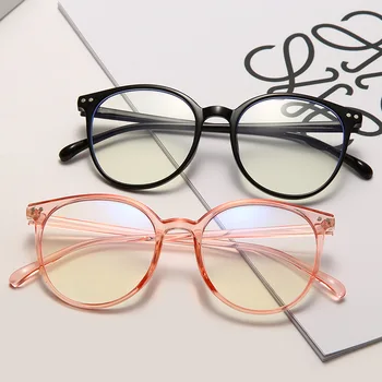 Прозрачни Рамки За Очила Компютър на Жените и Мъжете, Кръгли Очила с анти-Синя Светлина, Блокиране на слънчеви Очила, Оптични Очила за Очила