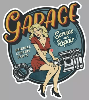 Автоколлантные етикети Pin Up Vintage Garage Sev Hot Rod ретро автомобил Етикети