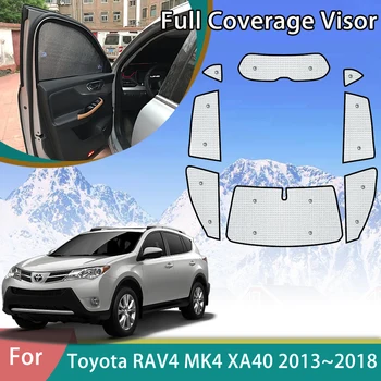 Авто сенника е с пълно покритие за Toyota RAV 4 MK4 XA40 2013 ~ 2018 2014 2015 с защита от uv, автоаксесоари, за украса на прозорци, козирка