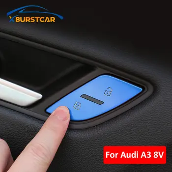 Xburstcar авточасти за Audi A3 8V 2013 2014 2015 2016 2017 2018 2019 Авто Автоматично Заключване на вратите Тапицерия Рамка за Украса на Капачката на Етикети Аксесоари