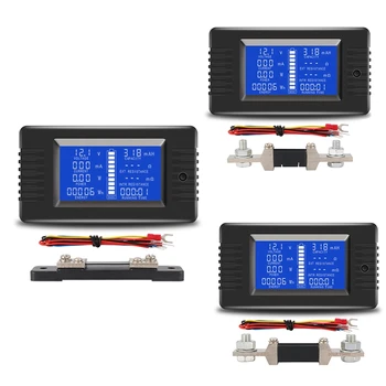 PZEM015 Цифров постоянен ток 0-200 В постоянен ток с шунтирующим тестер акумулатора Измерване на напрежение монитор 12 24 48