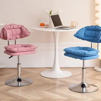 Стол за маникюрного салон, козметичен стол, ролка, подвижен въртящ се стол, фризьорски салон, голям работен стол, салон за красота, специален стол с облегалка