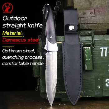9CR18MOV stee инструмент за оцеляване на открито, тактика приключения в джунглата, нож за самозащита, стомана + эбонитовая дръжка, ковочный нож с висока твърдост