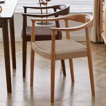 Акцентный шезлонг Скандинавски кухненски стол от ратан Офис модерни трапезни столове Дизайнерски мебели за библиотека Sillas YYY20XP