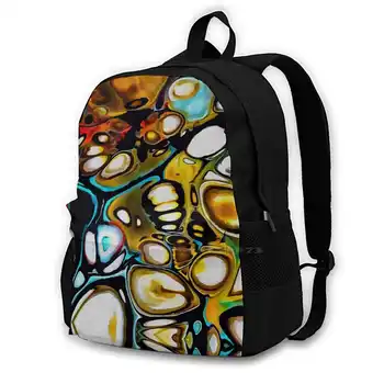 Есенни ученически чанти с 8 камъни за момичета, пътни чанти за лаптоп, камъни, мехурчета, Цвят Черен, австралийски жълто, синьо
