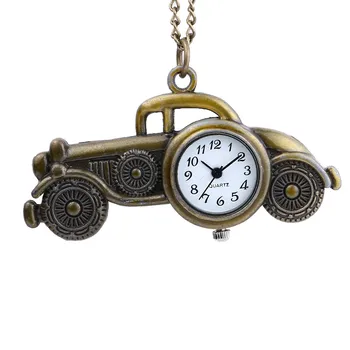 Индивидуалност Ретро Класически Автомобил Дълго Колие Кварцови Часовници Джобни часовници За Мъже, мъжки Zegarek MęSki Reloj Hombre Relogio 2023