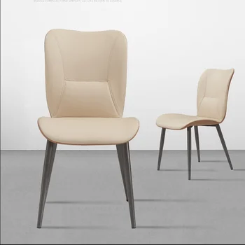Дизайнерски столове за дневна и трапезария, Луксозно Кресло за отдих в Спалнята, Бял шезлонг с подкрепата на облегалката, Съвременни Мебели WXH35XP
