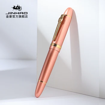 Висококачествена писалка JINHAO 159, мед въртящата маркова лилаво сребриста писалка с мастило 0,5 мм, офис и ученически принадлежности, новост