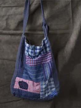 Дамски реколта лоскутная малка чанта, свободни ретро чанта, дамска чанта 2022 година на издаване