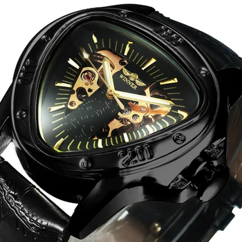 Военни мъжки часовници, мъжки луксозни маркови механични часовници с кожена каишка, мъжки 2021, автоматични часовници-Победител, relogios masculinos, Новост