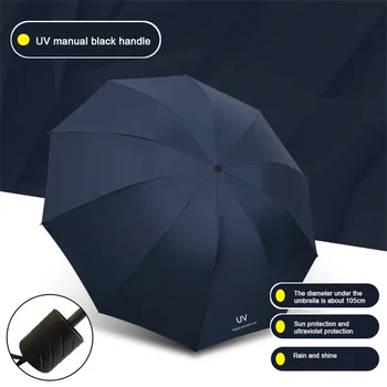 Подсилени ветрозащитный чадър със силен сенника, Напълно автоматичен сгъваем чадър, преносим двуслойни чадър с защита от uv