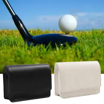 Открит кожен калъф за далекомер за голф, чанта за съхранение, модни корея тенденция чанта за далекомер с нитове, мъжки аксесоари за голф