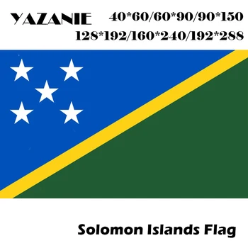 ЯЗАНИ 60*90 см/90*150 см/120*180 cm/160*240 см Флаг на Соломоновите Острови № 2 4x6 фута Голям Потребителски Флаг Супер-Поли Спортен Банер на открито