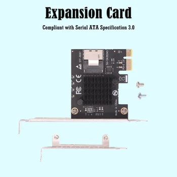 Компютър, PCI-E 1x за Mini SAS СФФ-8087 Странично Card PCI Express X1 Адаптер с порт 2,0 6 Gbit/s, Аксесоари за Разширяване на
