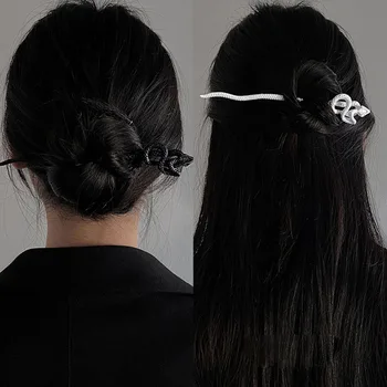 Модни Пръчки за коса в китайски стил, реколта ацетатные пръчици за хранене, Женски щипки за коса, сватбена украса за коса, Аксесоари за коса