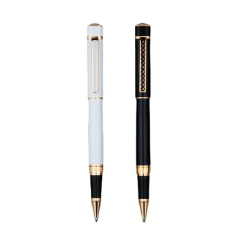 Hero 979 Нова метална химикалка писалка с квадратна капачка, на златни плочи, иридий дръжка за офиса и училището, Маркова новост