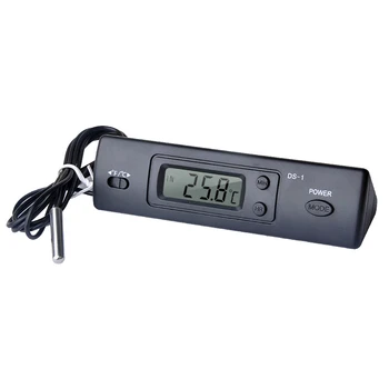 Автомобилна многофункционална температурен дисплей със сензор Авто термометър с LCD дисплей C/F Часовник Сензор температура Контролер Автозапчасть