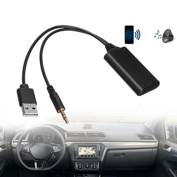 Авто безжичен аудиоприемник, съвместим с Bluetooth 5.0, аудиоадаптер с висока резолюция, USB 3.5mm AUX адаптер за автомобилна домашна стерео система