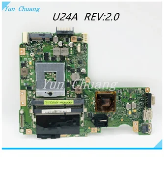 U24A REV2.0 дънна платка за ASUS U24 P24E U24E U24A дънна платка на лаптоп HM76 DDR3 ОСНОВНАТА ТАКСА е 100% тестван