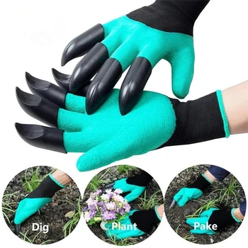 8 Ръчни изплъзва от ABS пластмаса Градински гумени Ръкавици За Градинарство Копаене Засаждане на Трайни Водоустойчиви Работни ръкавици, Улични приспособления Стил 2