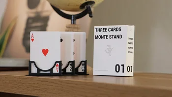 Поставка за Монте карто с три карти (трикове и онлайн инструкции) от Jeki Yoo Card Magic и Тестето трикове в близък план, магически подпори на изпълнителя