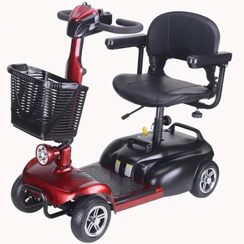 мощен led дисплей за мобилност за възрастни, сгъваеми 4-колесни инвалидни колички, електрически скутери