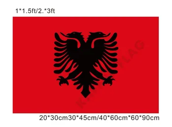 КАФНИК, безплатна доставка, 20*30 см./30*45 см/40*60 см/60*90 см, с малки знамена, Албански флаг за страни, Световно събитие, Декоративни Знамена