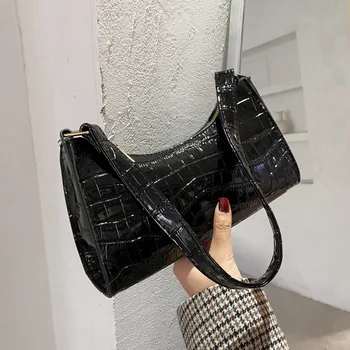 Модерна Елегантна чанта за пазаруване, ретро Ежедневни дамски чанти-книги, чанти през рамо, Дамски кожени однотонная чанта на верига за жени 2021