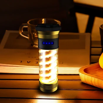 Led лампа XPG с плавно затъмняване, с лампа 2000 mah Type-C USB, акумулаторна батерия за нощен риболов, лампа за къмпинг