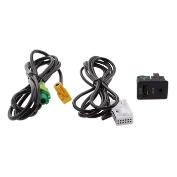 Автомобилен USB AUX аудио вход за кабел-адаптер за B6 B7 CC НОВ