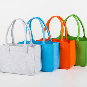 Гореща разпродажба, 100 бр./лот, дългогодишна дамски фетровая чанта за рециклиране, потребителски логото на файл за съхранение, Необичайна дамски/мъжки чанти за пазаруване