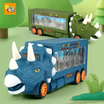 Нов Детски камион с динозавром, играчки Монтесори за малки деца, Електрически Транспортен автомобил с динозавром забавни играчки за деца, подарък за бебета