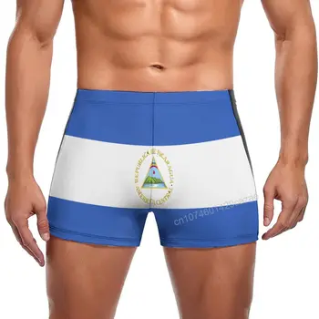Топене с Флага Никарагуа, бързо съхнещи къси панталони за мъже, плажни шорти за плуване, летен подарък