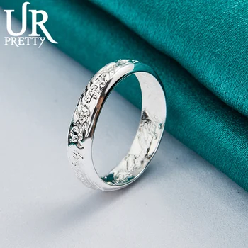 Сребърен пръстен 925 сребро 7-10 # с модерен декоративен модел за жени, мъже, подаръци за парти, годеж, годишнина от сватба, очарователни декорации