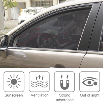 1бр Автомобилна Универсално Странично Прозорец Магнитен Козирка Филм Окото Козирка UV-Защита на Рамка Завеса за Предните и на Задните Седалки, Черен