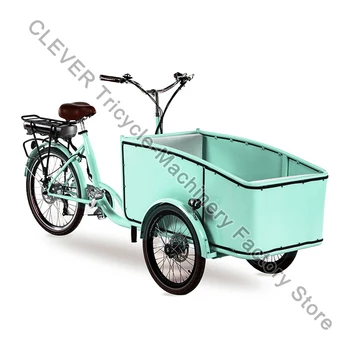 Холандски триколка за възрастни, товарен Велосипед с педала и електрически люк, 36 250 W, 3 колела, мотори синьо, розово, зелено