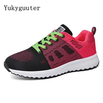 Спортни обувки, дамски градинска дишаща удобни обувки за двойки, леки спортни окото маратонки, женски маратонки-високо Качество