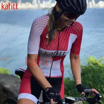 Жена Професионален комплект Trithlon от Kafitt, ски костюм, купе за велоспорта, гащеризон, за пътищата, облекло, костюм за езда на велосипед по индивидуална заявка