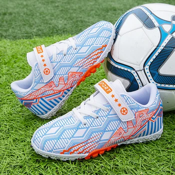 2023 Нови детски футболни обувки, младежки футболни обувки с счукани шипове, спортни маратонки за футбол на трева