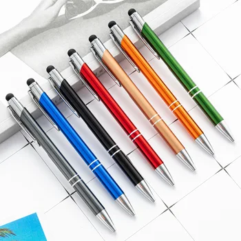 1 бр. Канцеларски материали Lytwtw's, офис и ученически принадлежности, химикалка писалка за сензорен екран с ярки цветове, красиви метални химикалки