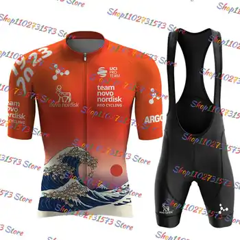 2023 Shiba Inu Team Novo Nordisk Комплект Фланелка за Колоезденето МТБ Велосипедна мъжките Дрехи Бързосъхнеща Велосипедна Облекла Трико Culotte