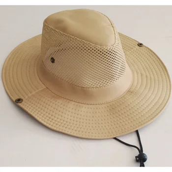 Лятна окото шапка, мъжка мода солнцезащитная шапка с голяма стряхата, монохромен matte рибарска шапка (7 цвята)