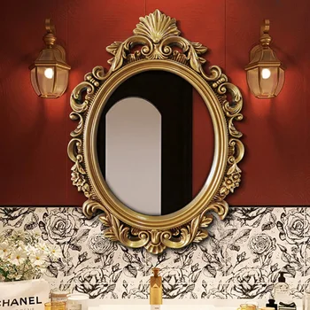 Огледало в цял ръст за баня, Създава Огледало за спалня, компактно волнистое огледало на безкрайността, голям павел, кръгла украса, сладък декор на стая