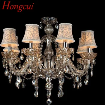 Модерна луксозна полилей Hongcui, led кристални висящи осветителни тела за дома, хотела, вили, зали
