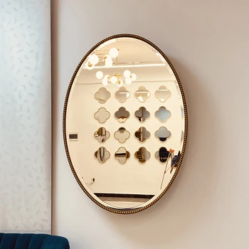 Грим, Голямо Декоративно Огледало за Баня, Лепкава Овално Тоалетен Дълго Огледало За душ, Козметично Specchio Home Design YX50DM