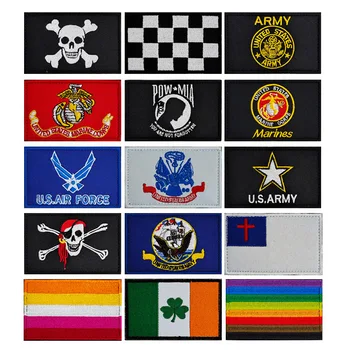 Серия от икони на американската Армия, военноморски флот и военновъздушни сили, на бродирани иконата, Украса за раницата, нашивка на дрехи Глава морал, тъканни етикети