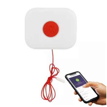Безжична интелигентна бутон за SOS повикване за възрастните хора, авариен бутон, водоустойчив звукова и светлинна аларма в закрито и открито