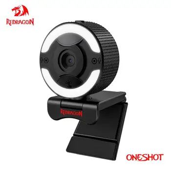 REDRAGON GW910 Oneshot USB HD Уеб-камера с автоматичен фокус, Вграден Микрофон, 1920 X 1080P, 30 кадъра в секунда, Уеб камера за Настолни лаптопи, Игрови КОМПЮТЪР